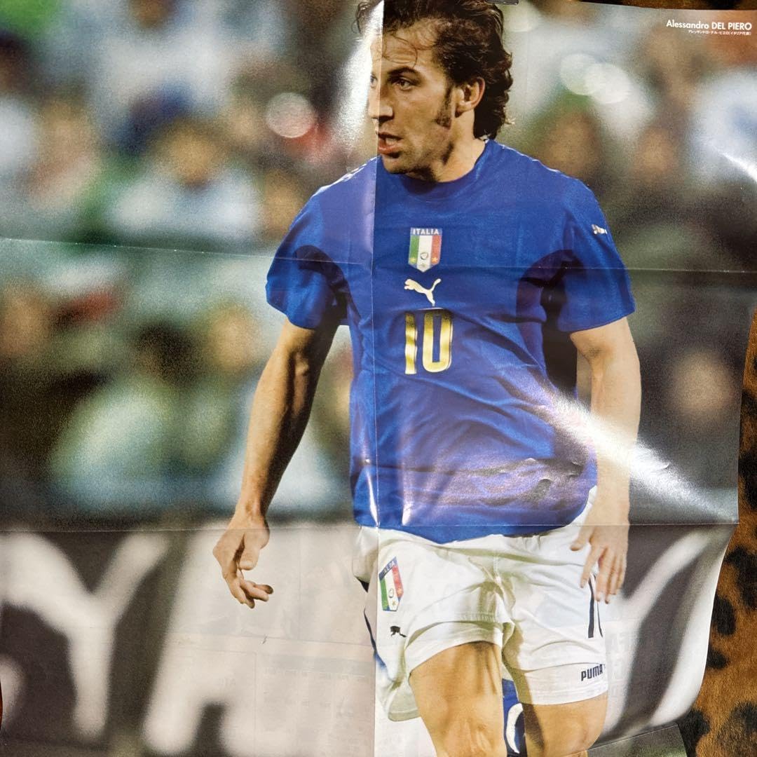 イタリア代表　デルピエロ10番　football Italy away 1998-00 Italy Away Shirt Del Piero #10 (XL)
